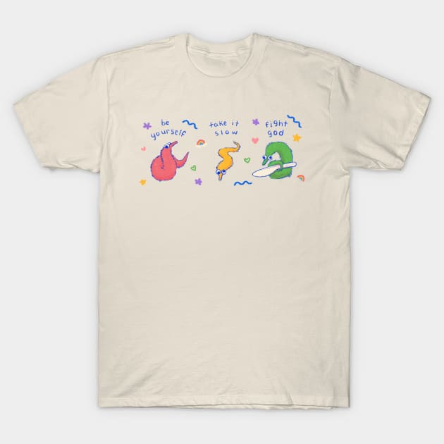 worm on a string T-Shirt by ponysprout